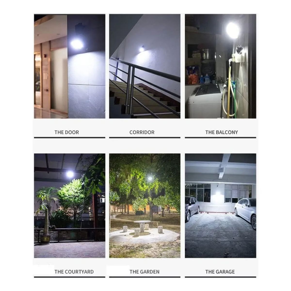 GENERICO - Lámpara Solar LED Exterior Aplique de Pared Impermeable