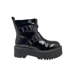 HERIEL - Botín Negro Charol Combat
