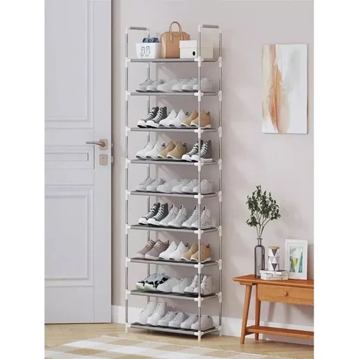 GENERICO - Zapatero Estante Organizador Modular de 9 Niveles