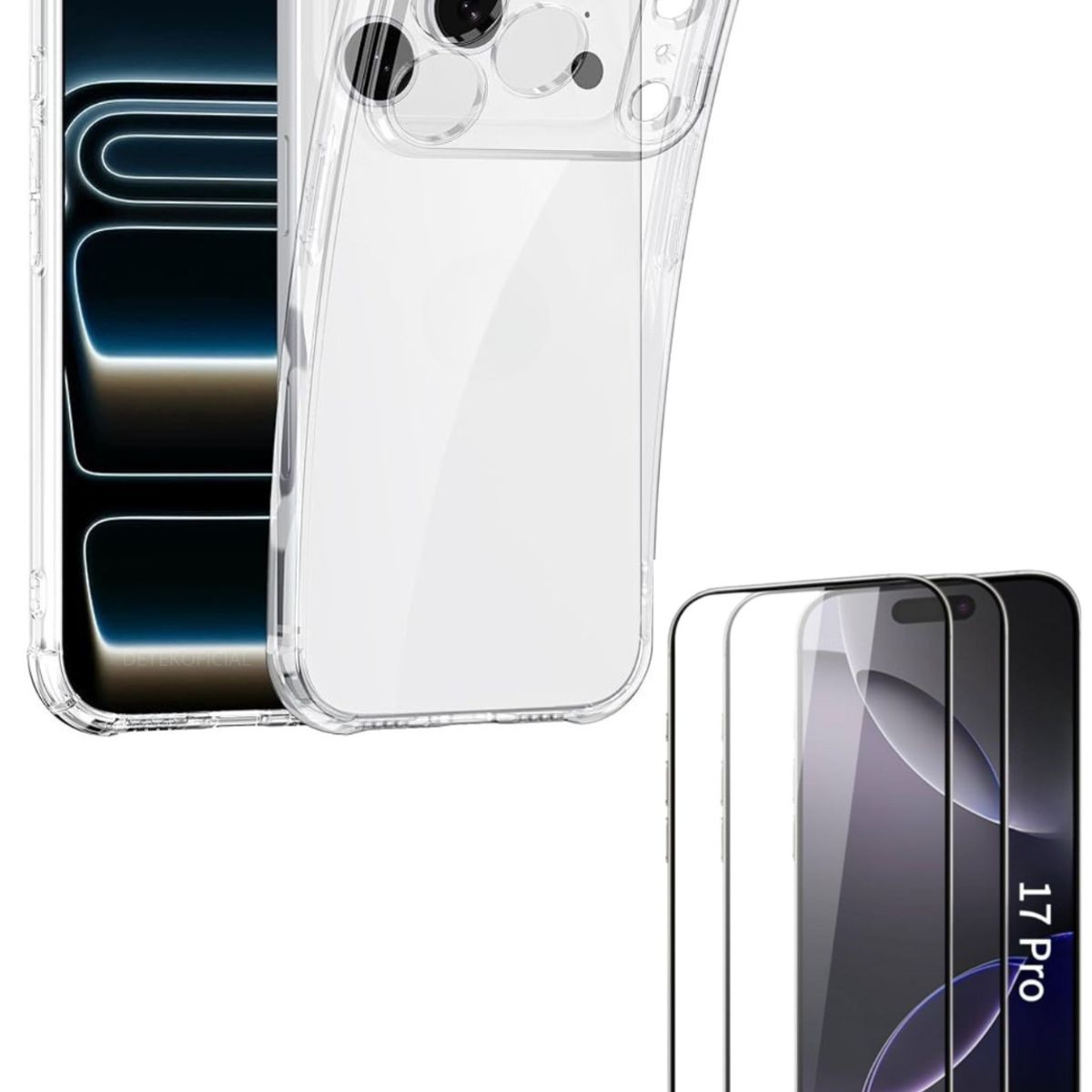 GENERICO - Carcasas Funda Transparente Para iPhone 17 Pro + Vidrio Templado