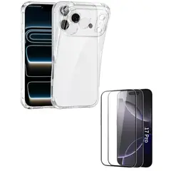 GENERICO - Carcasas Funda Transparente Para iPhone 17 Pro + Vidrio Templado