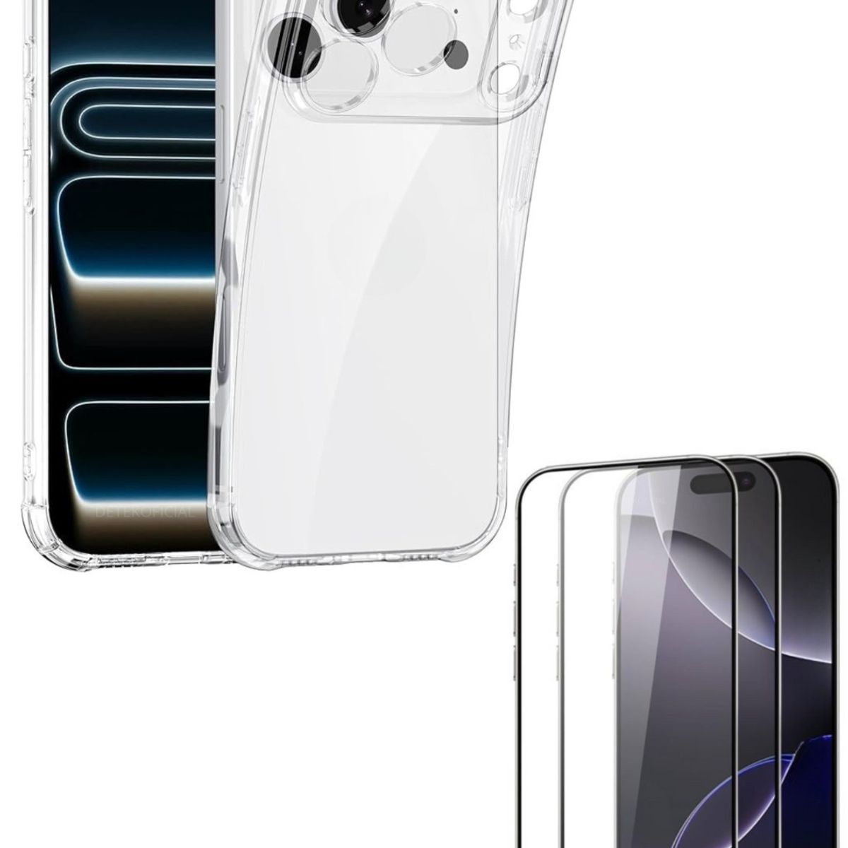 GENERICO - Carcasas Funda Transparente Para iPhone 17 Pro Max + Vidrio Templado