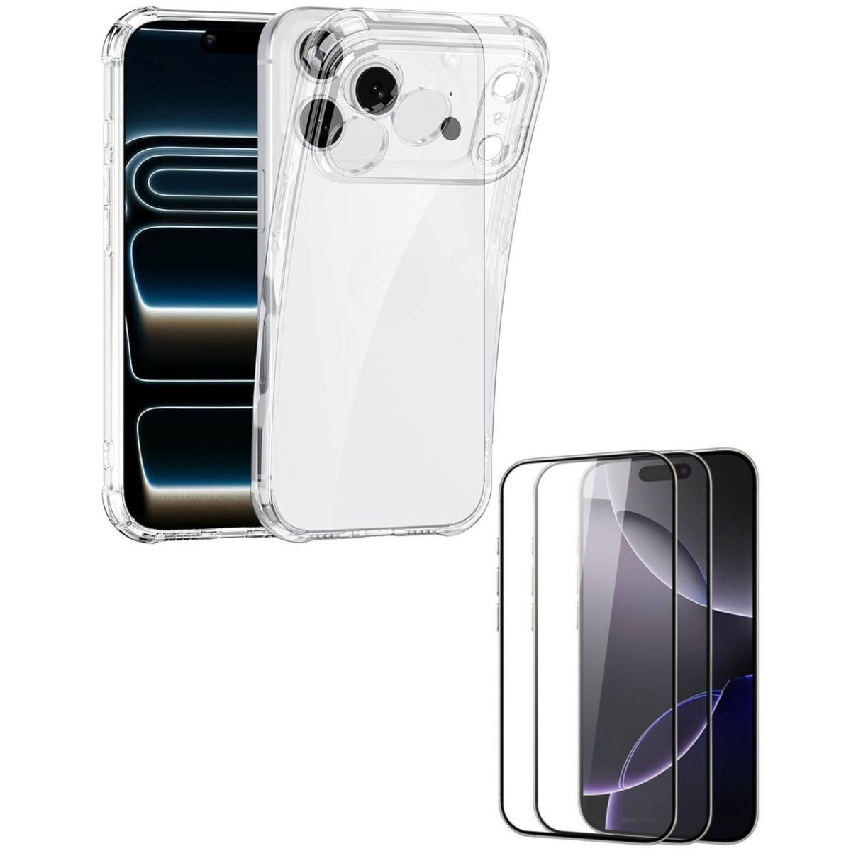 GENERICO - Carcasas Funda Transparente Para iPhone 17 Pro Max + Vidrio Templado