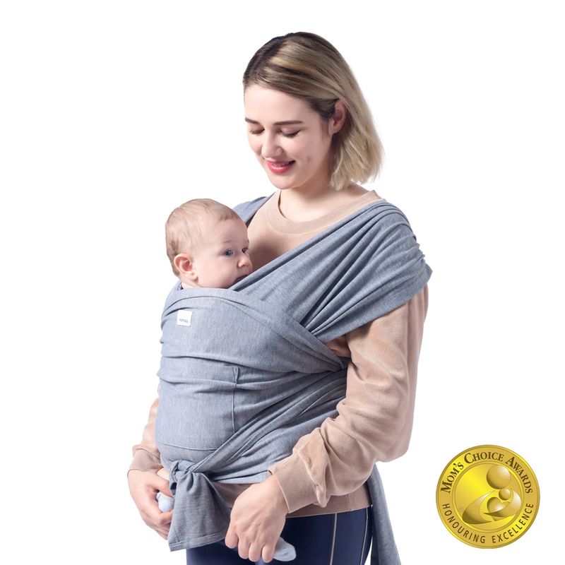 MOMCOZY - Portabebé Fular Gris Momcozy