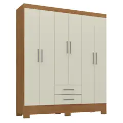 MOVELARIA - Clóset 6 puertas 2 Cajones 180x135x35 cm Off White R62