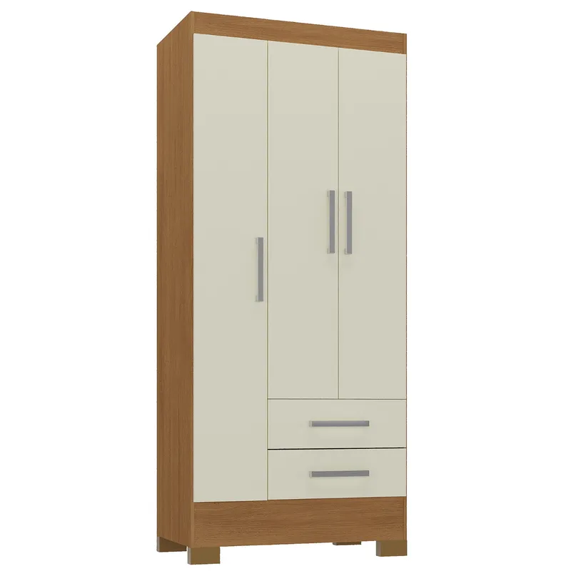 MOVELARIA - Clóset 3 Puertas 2 Cajones 180x68x35 cm Off White R32
