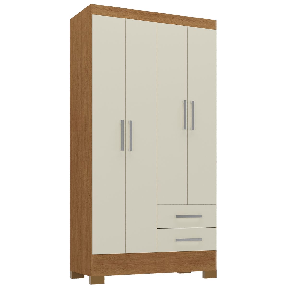MOVELARIA - Combo 2 Clóset 4 Puertas 2 Cajones 180x90x35 cm Off White R42X2