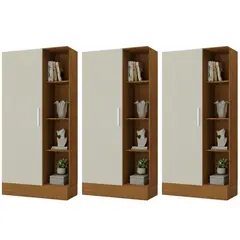 MOVELARIA - Combo 3 Clóset Zapatero 174x75x35cm Off White R15X3