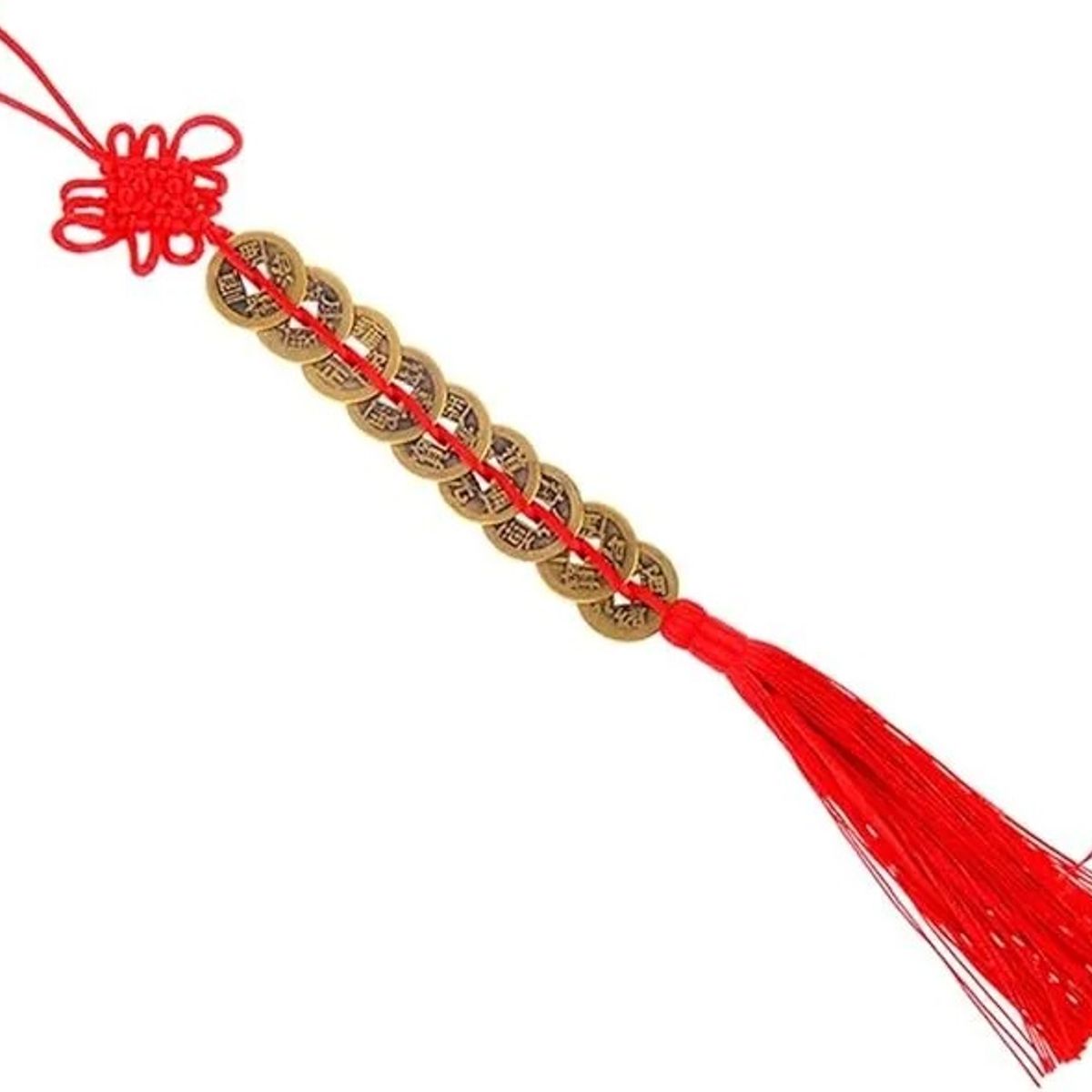 GENERICO - Nudo Chino Con Monedas Feng Shui Colgante Para La Suerte