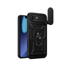 JOIGO - Carcasa Armadura Con Anillo Y Ventana Camara Para IPhone 17 Air Negro