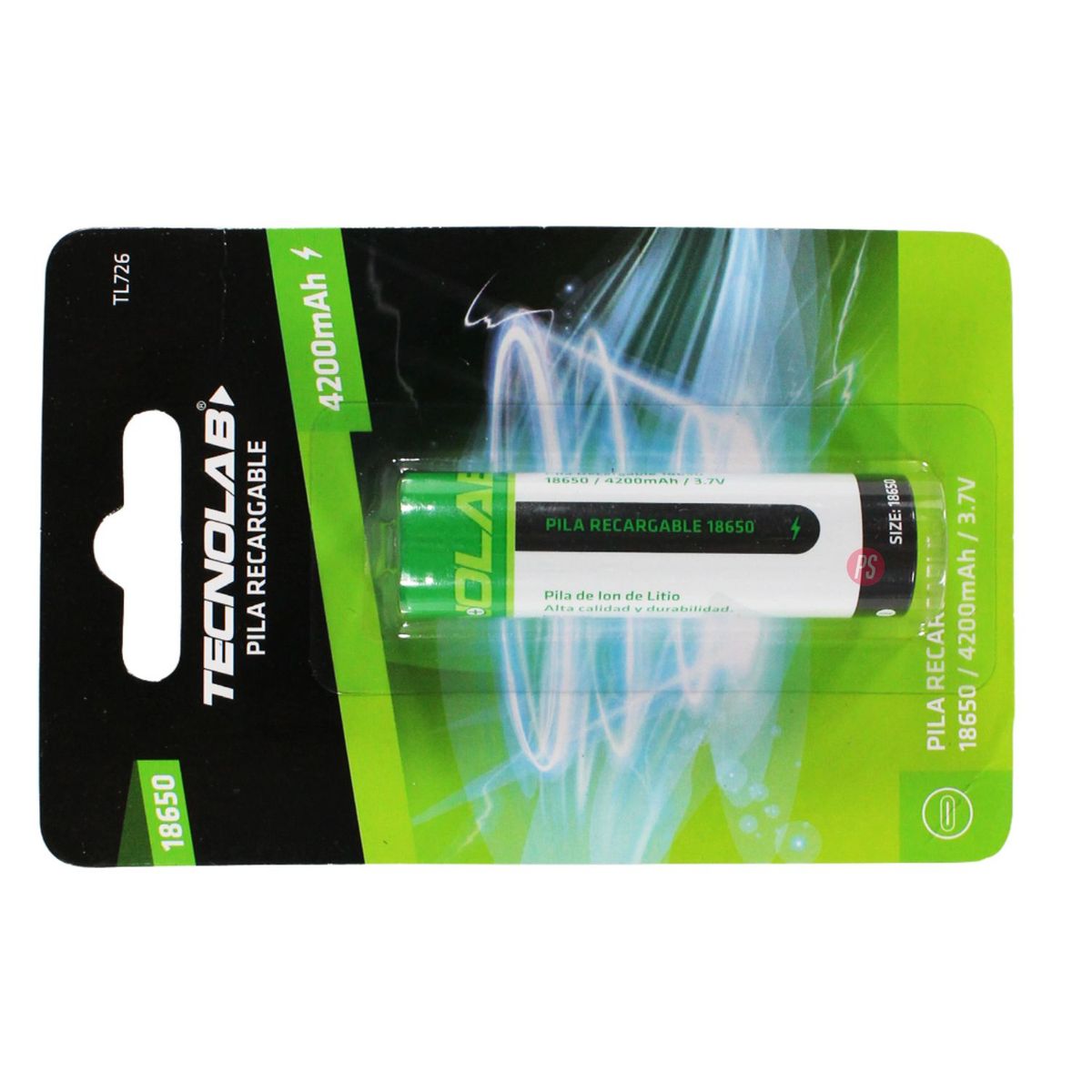 TECNOLAB - Pila Recargable 18650 De 4200mAh - PS