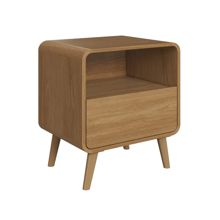 Velador Retro 1 Cajon Roble Oscuro