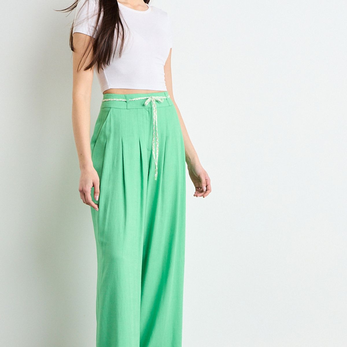 IO - Pantalon Liso Mujer Verde Oliva Io