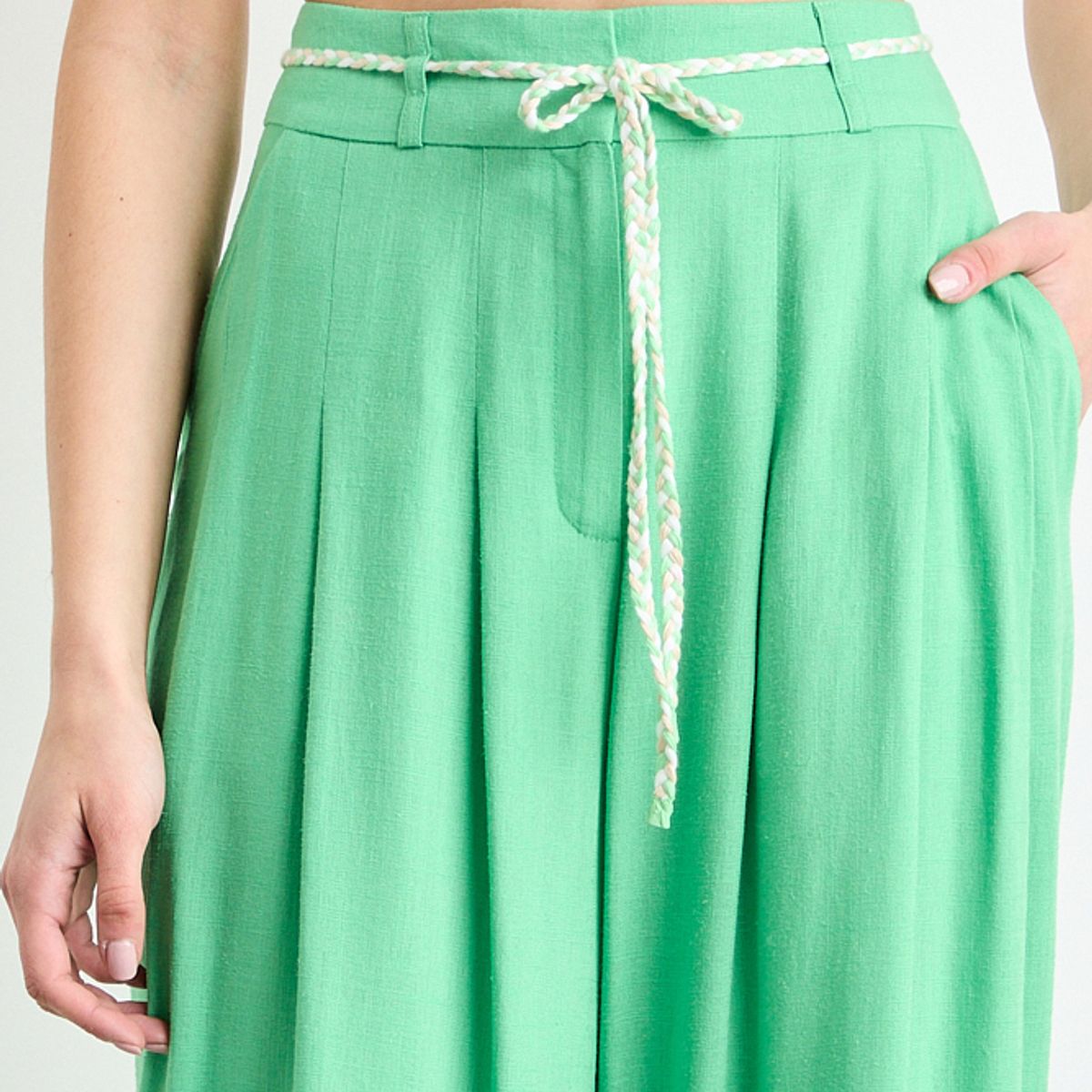 IO - Pantalon Liso Mujer Verde Oliva Io