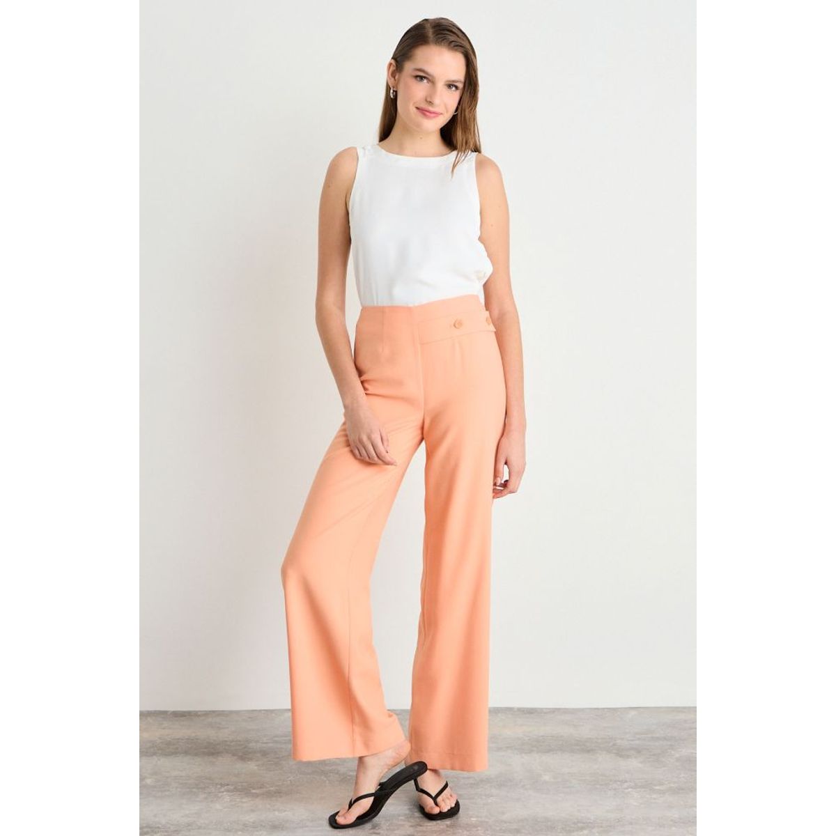 IO - Pantalon Liso Mujer Naranjo Io