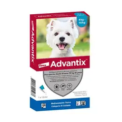 ELANCO - Advantix Pipeta Antipulgas Y Garrapatas Perros 4-10 Kg