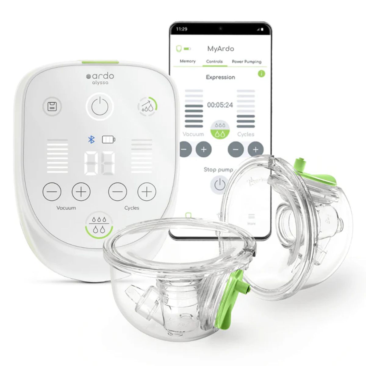 ARDO - Extractor de leche eléctrico doble manos libre Alyssa - Ardo