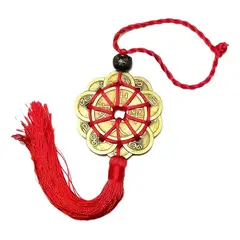 GENERICO - Amuleto Nudo Chino Monedas De La Suerte Redondo