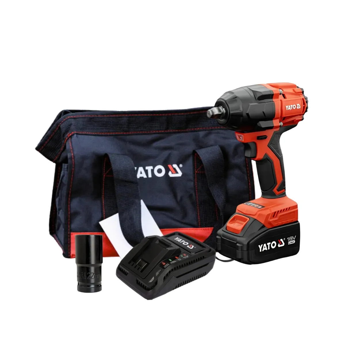 YATO - Llave de Impacto Inalámbrica Yato 18V con 850Nm YT-82860