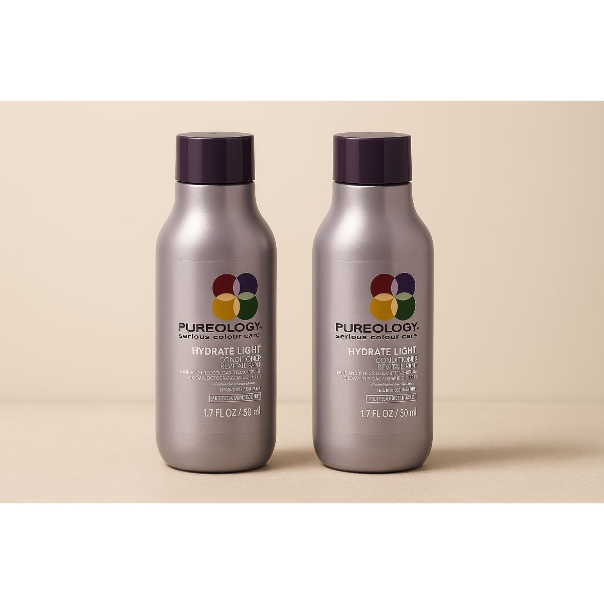 PUREOLOGY - Acondicionador Hidratante Ligero para Cabello Seco y Fino Tratado con Color 50 ml SET 2
