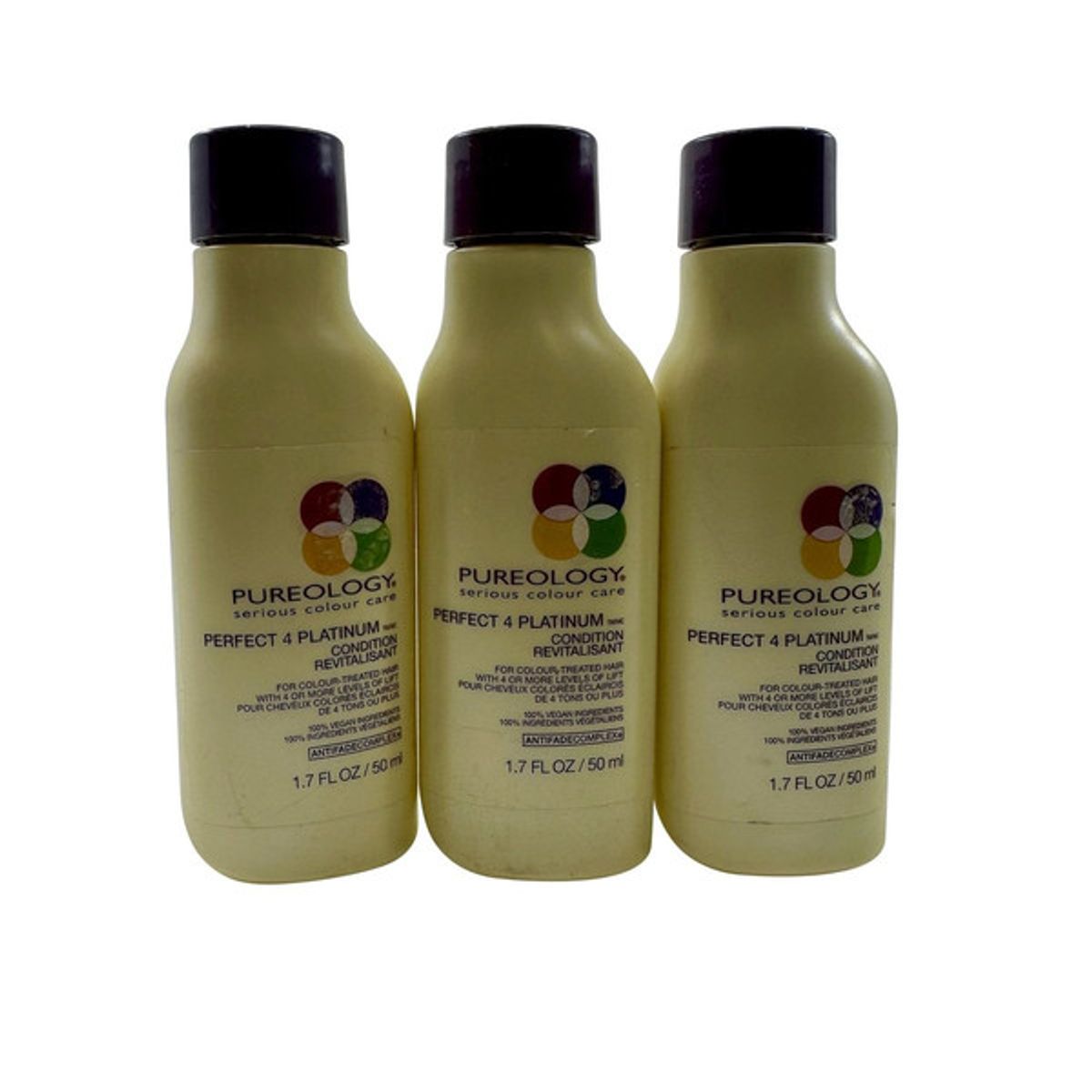 PUREOLOGY - Pureology Acondicionador Perfect 4 Platinum para Cabello Tratado con Color 50 ml - Set de 3