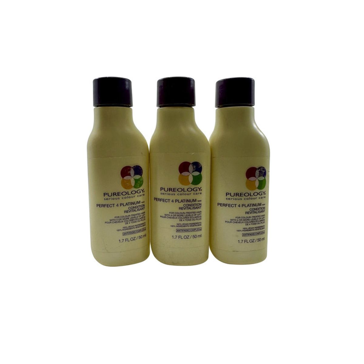 PUREOLOGY - Pureology Acondicionador Perfect 4 Platinum para Cabello Tratado con Color 50 ml - Set de 3