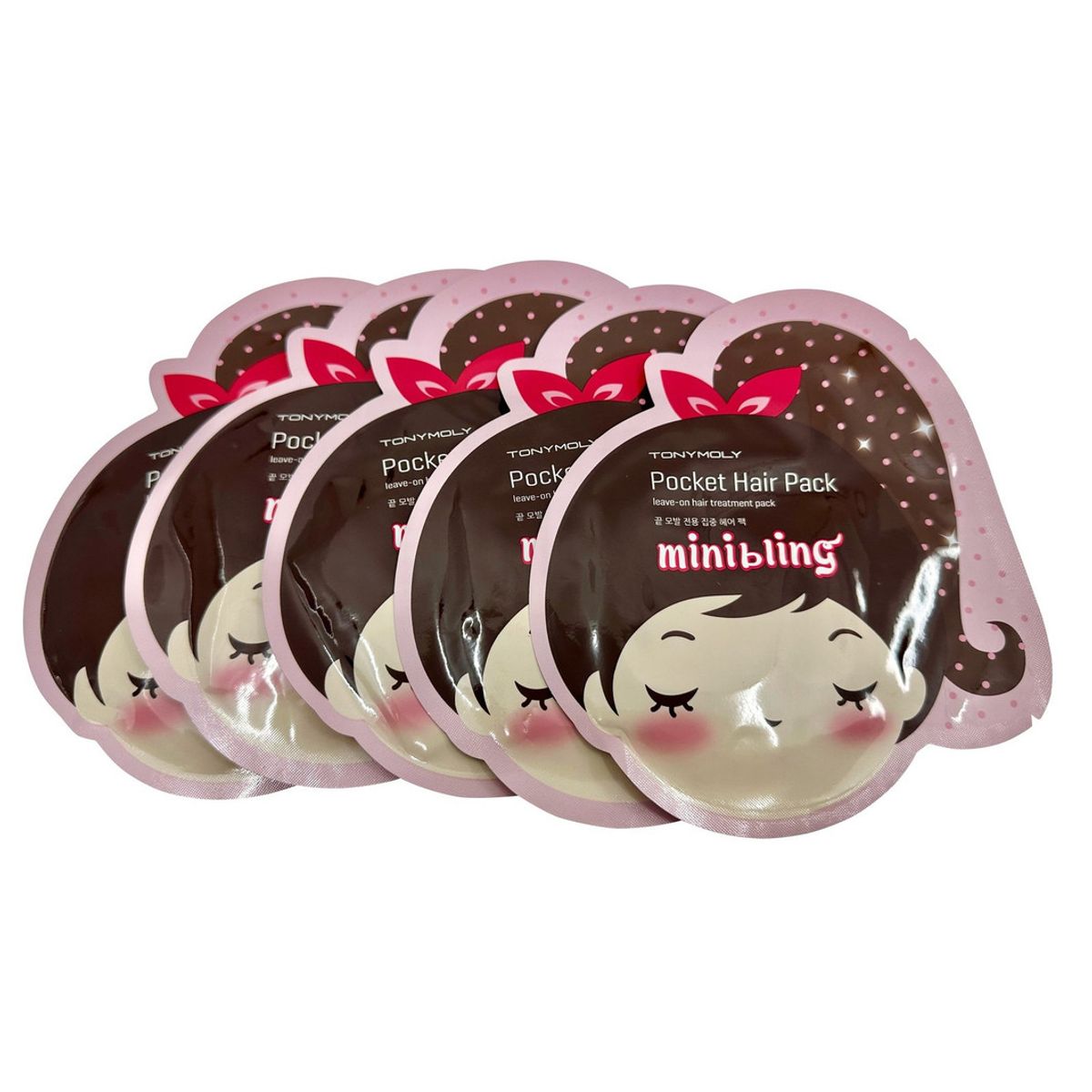 TONYMOLY - TonyMoly Minibling Pocket Hair Pack Tratamiento Capilar Sin Enjuague Set de 5