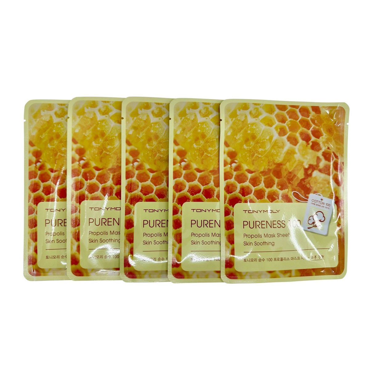 TONYMOLY - TonyMoly Mascarilla Nutritiva de Piel Pureness 100 Propolis Set de 5 Unidades