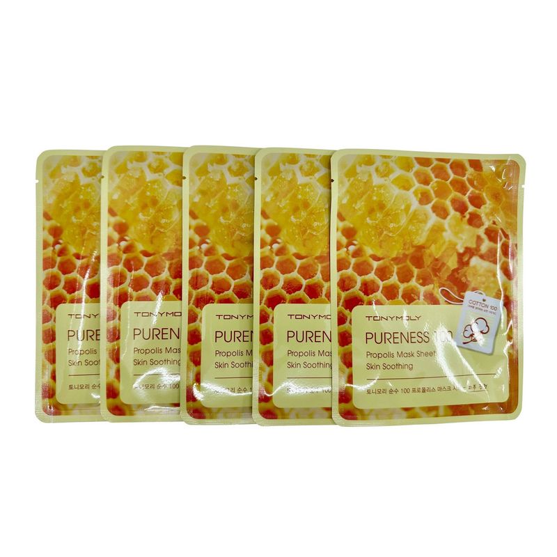 TONYMOLY - TonyMoly Mascarilla Nutritiva de Piel Pureness 100 Propolis Set de 5 Unidades