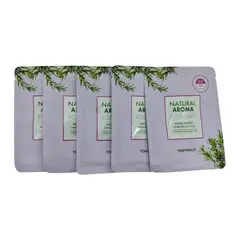 TONYMOLY - Mascarilla Hidratante Aroma Natural de Romero - Set de 5 unidades