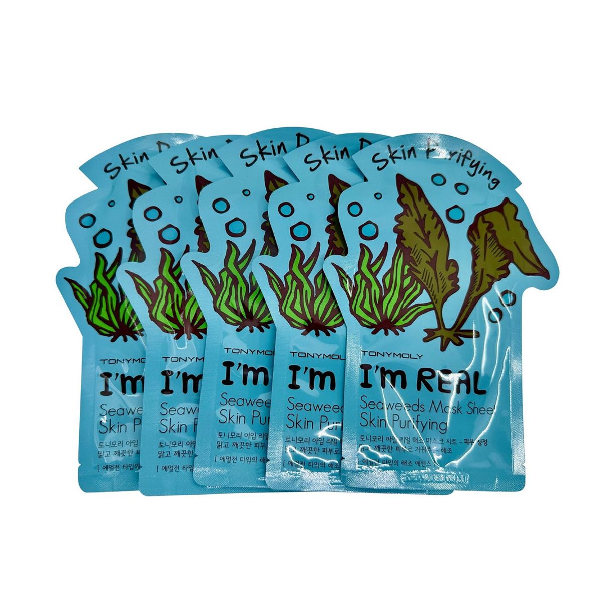 TONYMOLY - TonyMoly Mascarilla Purificante de Algas Marinas en Hoja - Set de 5 Unidades
