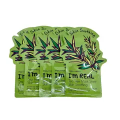 TONYMOLY - Mascarilla de Té Tree I’m Real Calmante Set de 5 Unidades