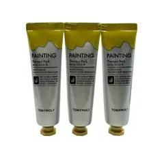 TONYMOLY - Mascarilla de Arcilla Hidratante Painting Therapy Pack Color Amarillo 85 ml Set de 3
