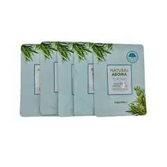 TONYMOLY - Mascarilla de Té Verde Natural Aroma Set de 5 Unidades
