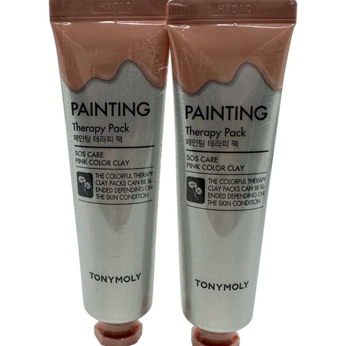 TONYMOLY - TonyMoly Mascarilla Terapia de Pintura Color Rosa Gel Arcilla SOS 59 ml Set de 2