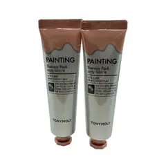 TONYMOLY - Mascarilla Terapia de Pintura Color Rosa Gel Arcilla SOS 59 ml Set de 2