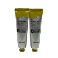 TONYMOLY - Mascarilla de Arcilla Hidratante Painting Therapy Pack Amarillo 59 ml Set de 2
