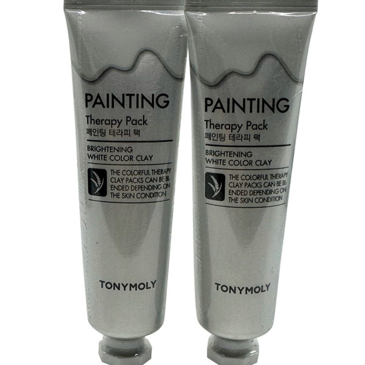 TONYMOLY - TonyMoly Mascarilla Terapia de Pintura Color Blanco Gel Arcilla Iluminadora 30 ml Set de 2