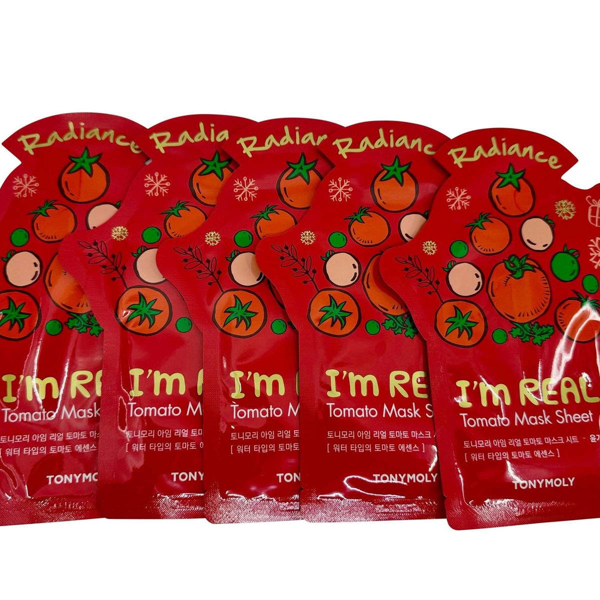 TONYMOLY - TonyMoly Mascarilla de Radiancia de Tomate Set de 5 Unidades