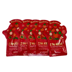 TONYMOLY - Mascarilla de Radiancia de Tomate Set de 5 Unidades