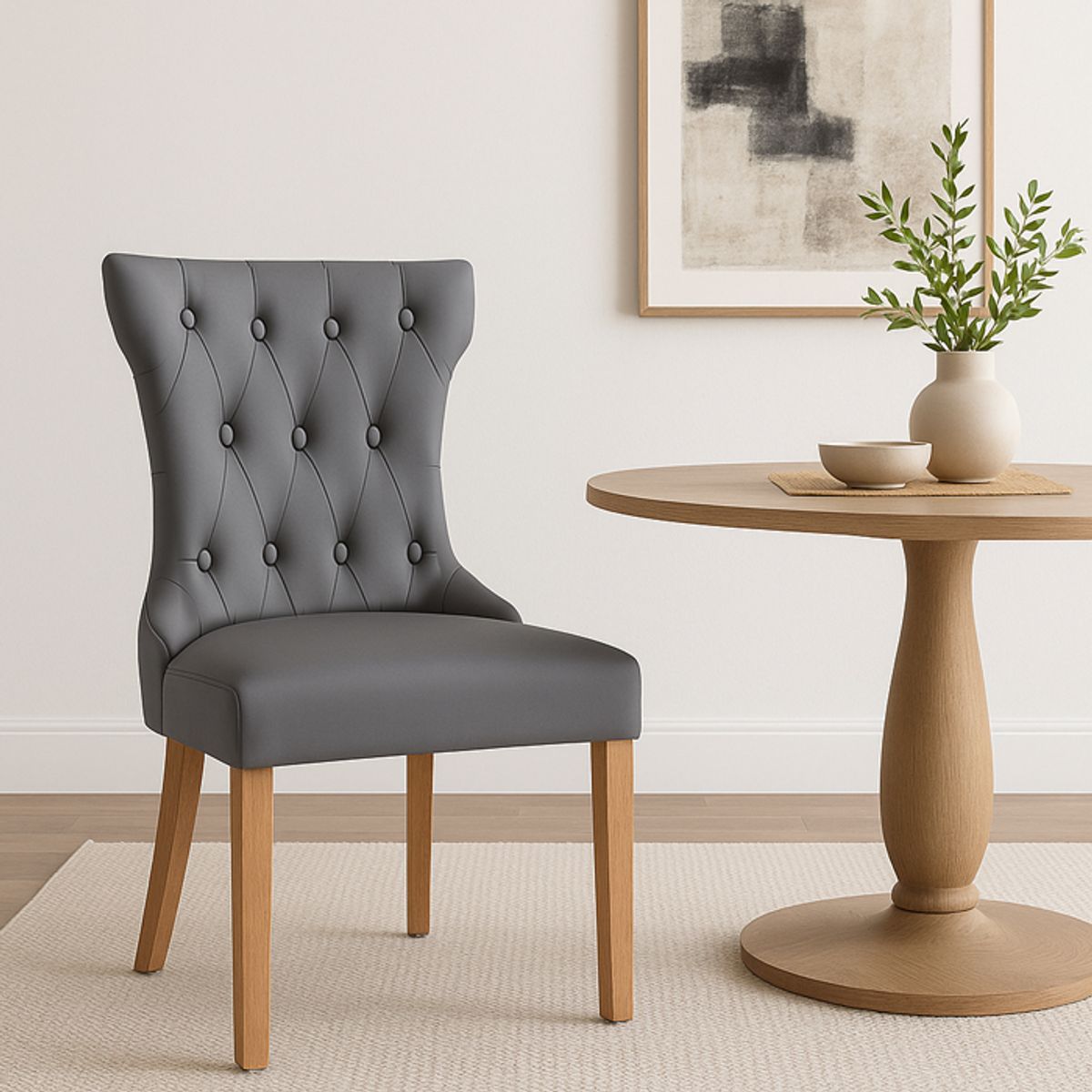 MSA MUEBLES SANTA ANA - Silla Capitoné PU Drag 2 Unidades