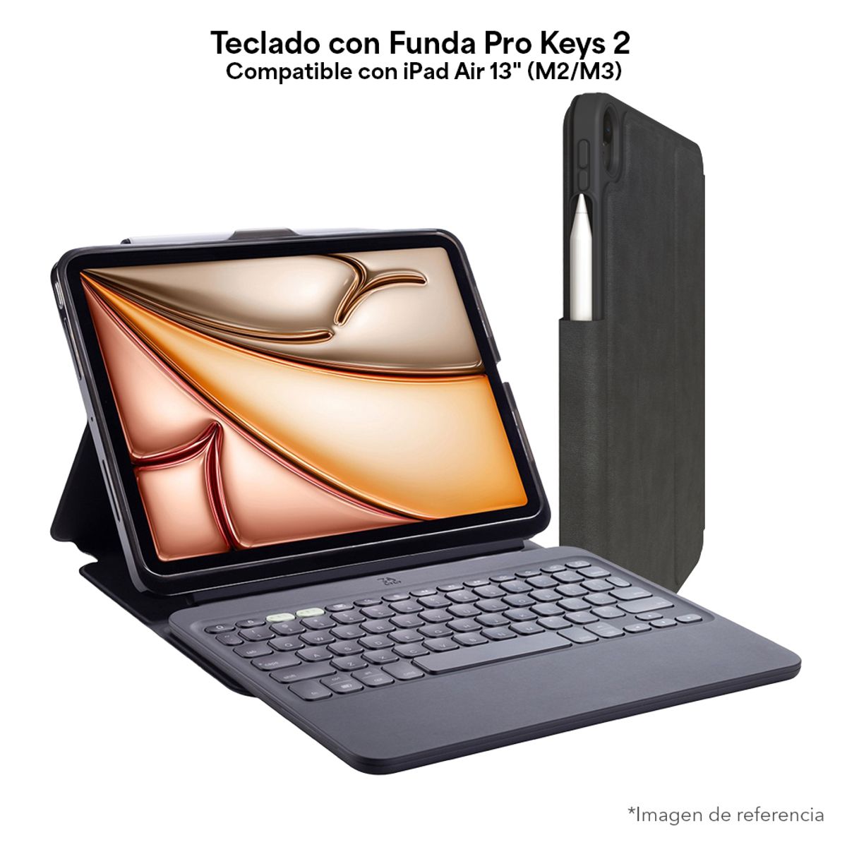 ZAGG - Teclado con Funda Pro Keys 2 para iPad Air 13 (M2, M3) ES
