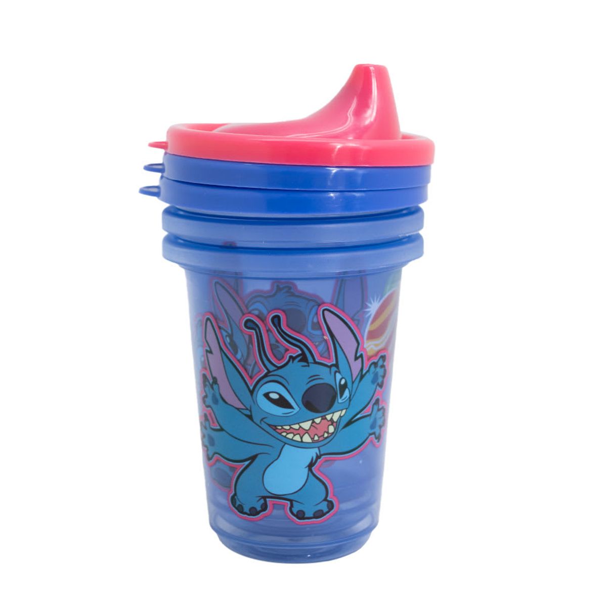 KEEP TITANIO - Set 3 Vasos Reutilizable Stitch Disney Patch Licencia