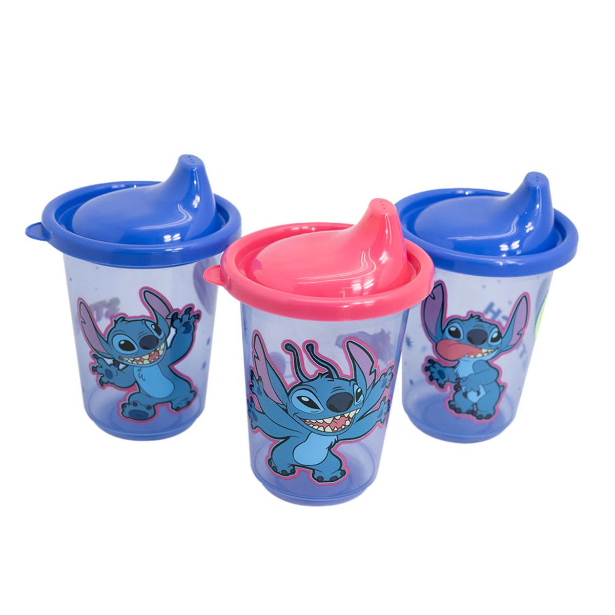 KEEP TITANIO - Set 3 Vasos Reutilizable Stitch Disney Patch Licencia