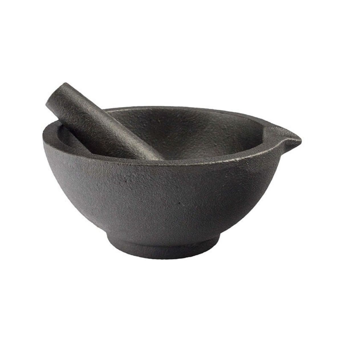 LUGANO - Mortero Fierro 13cms Negro Lugano