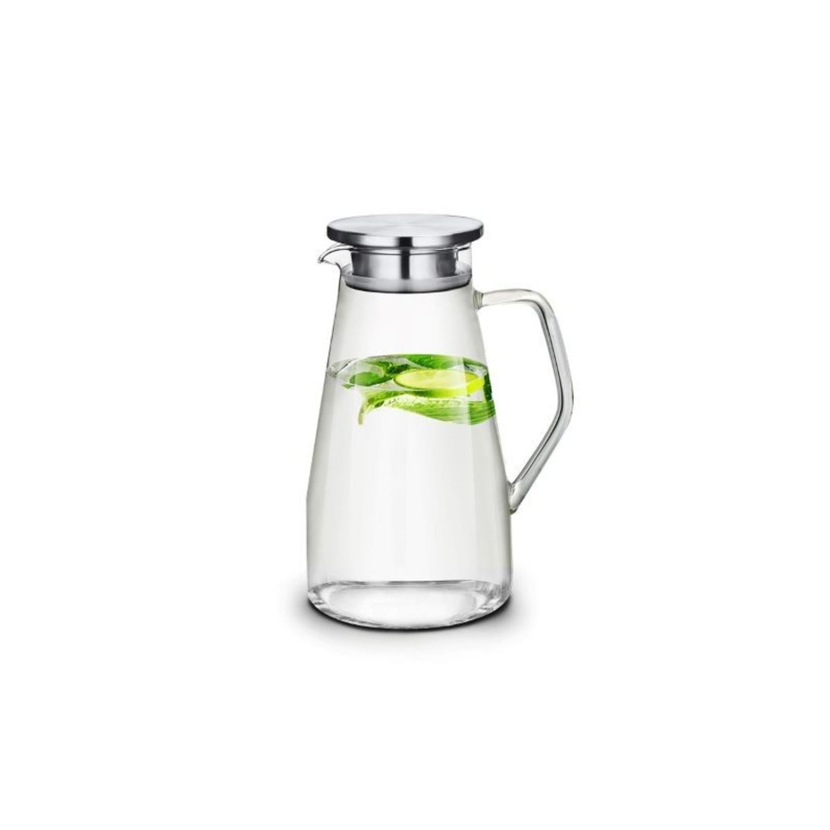 LUGANO - Jarro Vidrio Borosilicato 1,7lt con Tapa de Acero Lugano