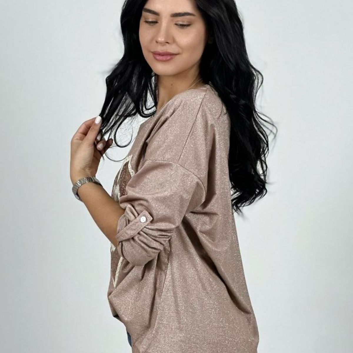 ENIGMATICA BOUTIQUE - Polera Acetato Corazón Brillante