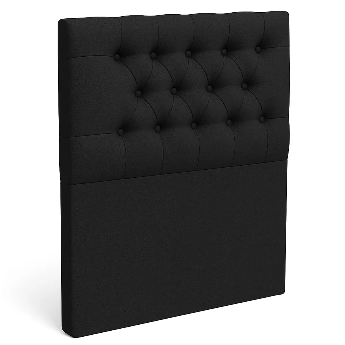 GENERICO - Respaldo De Cama 1.5 Plazas Negro Capitone