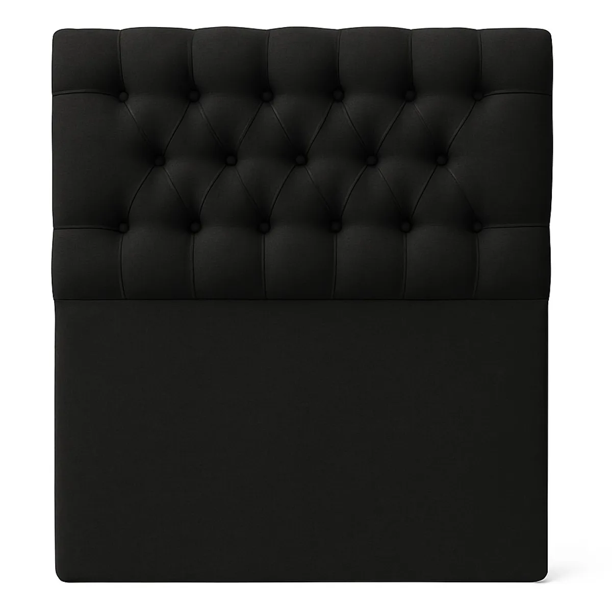 GENERICO - Respaldo De Cama 1.5 Plazas Negro Capitone