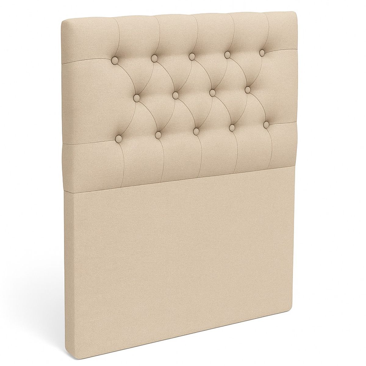 GENERICO - Respaldo De Cama 1.5 Plazas Beige Capitone